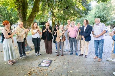 Benedicta Sánchez xa ten placa no Paseo do Cine: "Estou moi agradecida, que viva Lugo!"