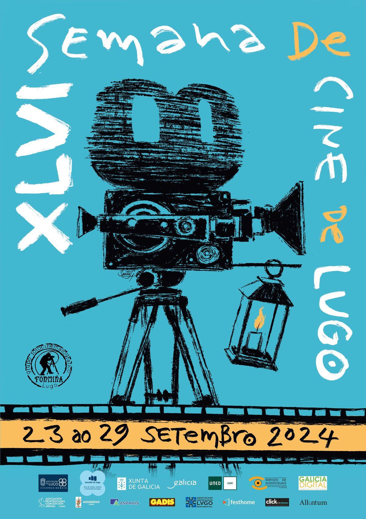 Un cartel do artista SANTY GUTIÉRREZ anunciará a XLVI SEMANA DE CINE DE LUGO