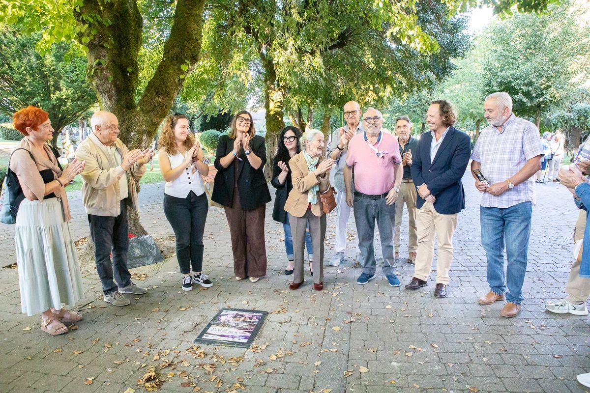 Benedicta Sánchez xa ten placa no Paseo do Cine: "Estou moi agradecida, que viva Lugo!"