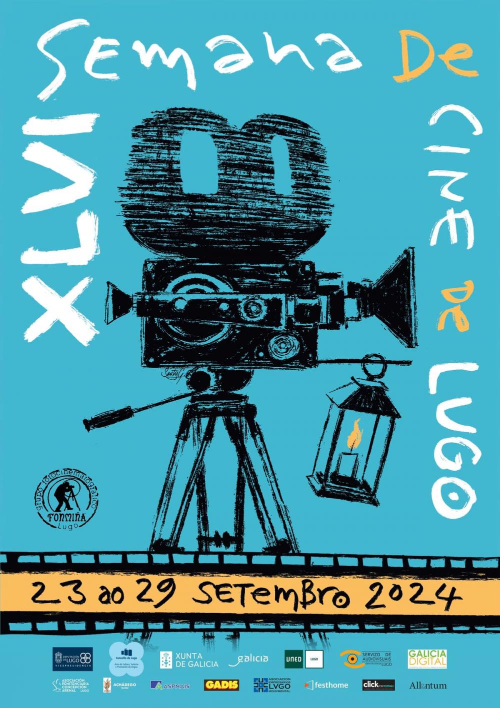 Un cartel do artista SANTY GUTIÉRREZ anunciará a XLVI SEMANA DE CINE DE LUGO