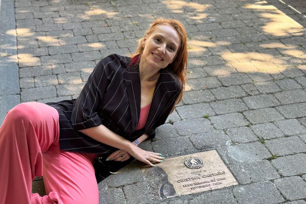 Cristina Castaño suma o seu nome ao Paseo do Cine de Lugo nunha homenaxe á súa traxectoria